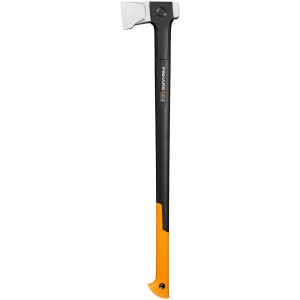 Fiskars X-Series X36 Spalta Axe con lama a L, nero-arancio, per tronchi grandi.
