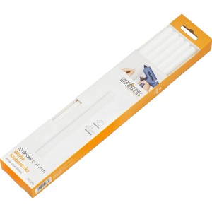 Steinel stick di colla, 10 stick bianchi Ø 11mm, confezione da 250g. Per pistole per colla a caldo.