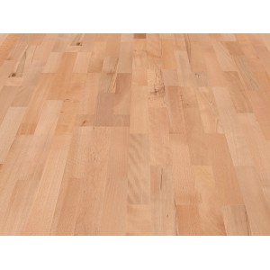 Parquet Living by Haro en hêtre vitrifié, aspect pont de bateau.