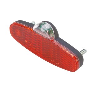 Luce posteriore a LED Prophete per portapacchi, rossa, per biciclette con dinamo.