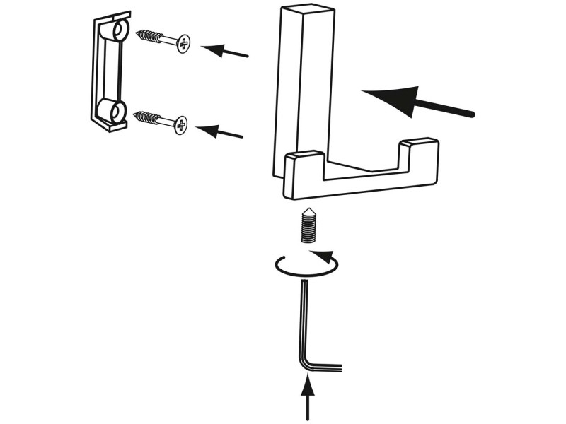 Gancio magnetico Hettich Ø 5 cm bianco