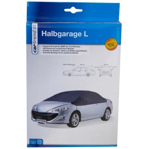 Emballage du demi-garage Cartrend taille L, bleu foncé, pour une protection antigel optimale.