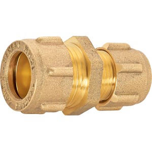 Raccordo a compressione in ottone, 12 mm x 15 mm, per raccordi di tubi in rame.