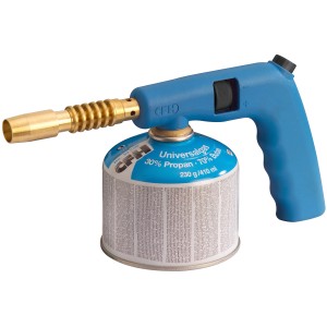Saldatore a gas Piezo-Compact PC 140 con cartuccia per brasatura dolce e forte.