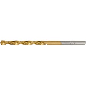 Punta elicoidale LUX TIN, 3,2 mm, per foratura metalli. Color oro con gambo argentato.