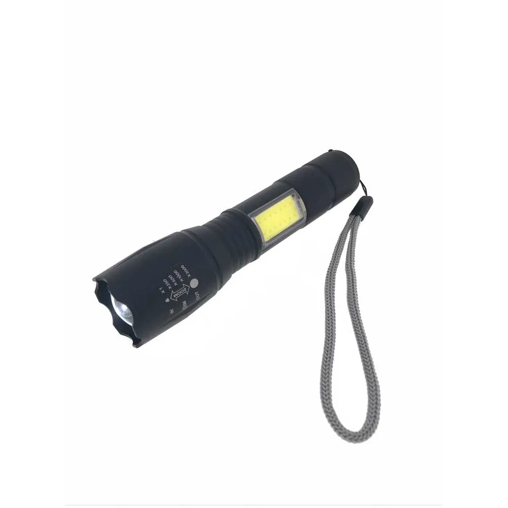 Lampe Torche LED COB Rechargeable Mini, Faisceau Réglable