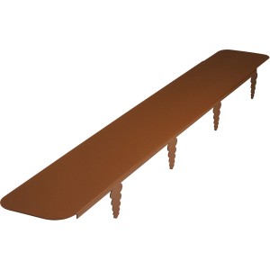 Bellissa bordure de gazon pour robot tondeuse, Corten, lot de 2, 80,1x12x6,5 cm, pour des bordures nettes.