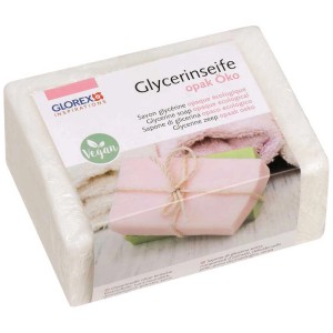 Verpackte, vegane Glycerin-Seife Öko Opak 500g von Glorex.