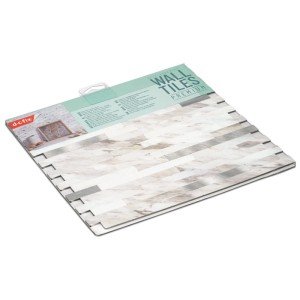 D-c-fix Wandfliese Premium Metal Marble, selbstklebend, weiß-grau, 29,2x29,7 cm.