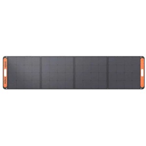 Pannello solare Jackery SolarSaga 200W, piegato, con maniglie. Ideale per campeggio e attività all'aperto.