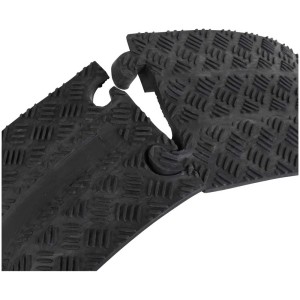 Cartrend Kabelbrücke aus Gummi, schwarz, 100 cm, mit Stecksystem zur Erweiterung.