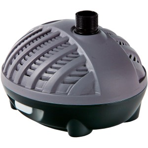 Dettaglio della pompa per laghetto Heissner Aqua Jet Eco 1500 con attacco per fontana.