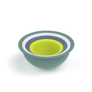 Set ciotole/colino Rotho Caruba, 4 pezzi, multicolore. Utensile da cucina per insalata, impasto e altro.