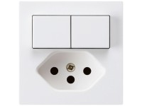 Hager Kleinkombi Kallysto Schema 3+3 / T13 Einsatz + Frontplatte Weiss