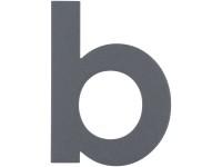 Alpertec Hausnummer Kleinbuchstabe b Edelstahl Anthrazit