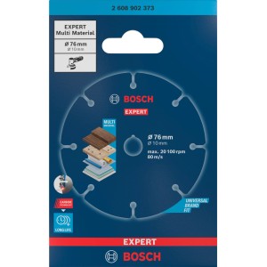 Disque à tronçonner Bosch Expert Carbide Multi Wheel, diamètre 76 mm, pour meuleuses d'angle.