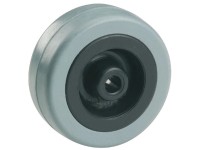 Produktbild von Dörner + Helmer 709132 Leichtes Rad – PVC-Bereifung Mit Kunststofffelge, Schwarz, Rillenprofil, Traglast 20 Kg