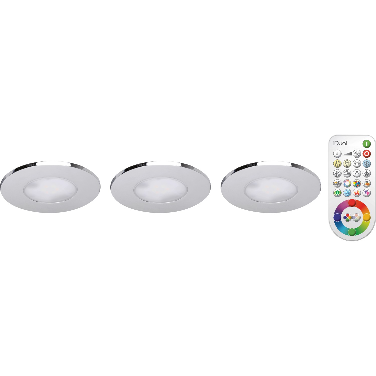 Потолочный светильник led rgb. 850707/Je1295838 iebuv.комплект светильник+пульт, 3x345lm ip65 22w 2200-6500lm +RGB Satin. Светильник светодиодный потолочный встраиваемый ip65. IDUAL one пульт. Светильник встраиваемый светодиодный RGB ip65.