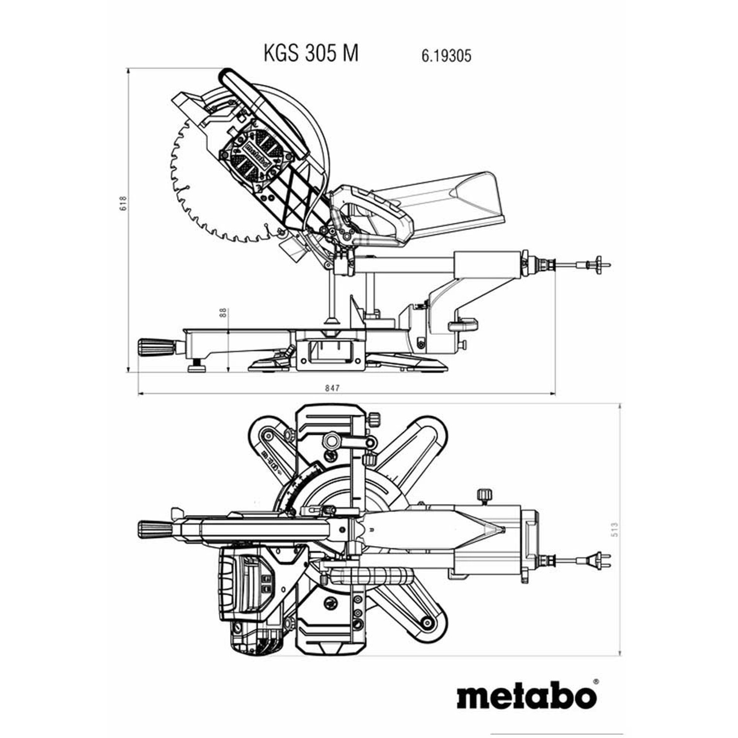 Metabo KGS 305 M (619305000)